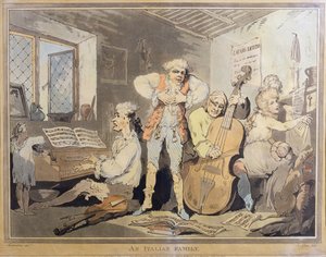 Una famiglia italiana, inciso da Samuel Alken (1756-1815), 1785 da Thomas Rowlandson